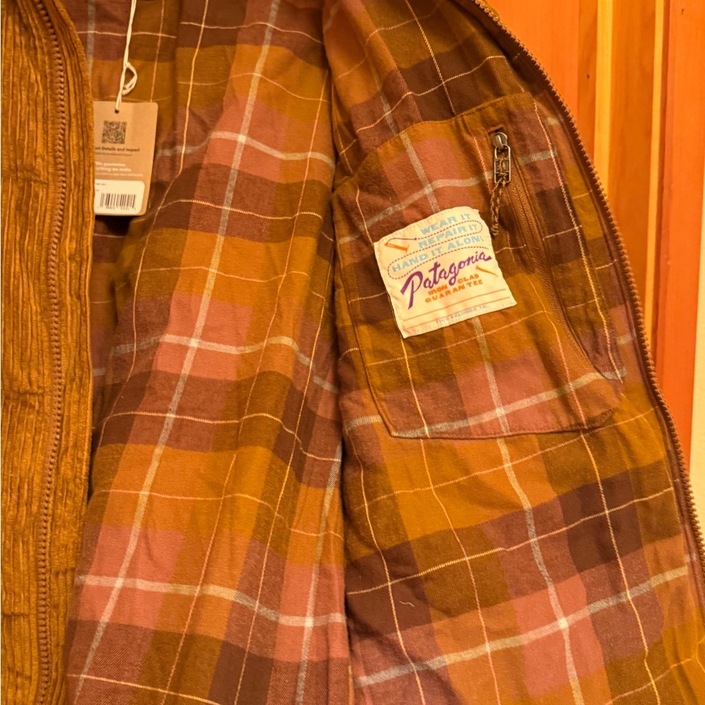 Patagonia Women's Cord Fiord Jacket NWT Discontinued Shelter Brown Color M - Picture 5 of 9